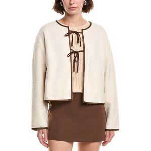 Colette Rose Womens Tie-Front Top, White